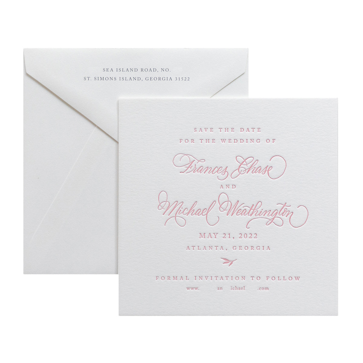 Alexandria Spot Calligraphy Save the Date