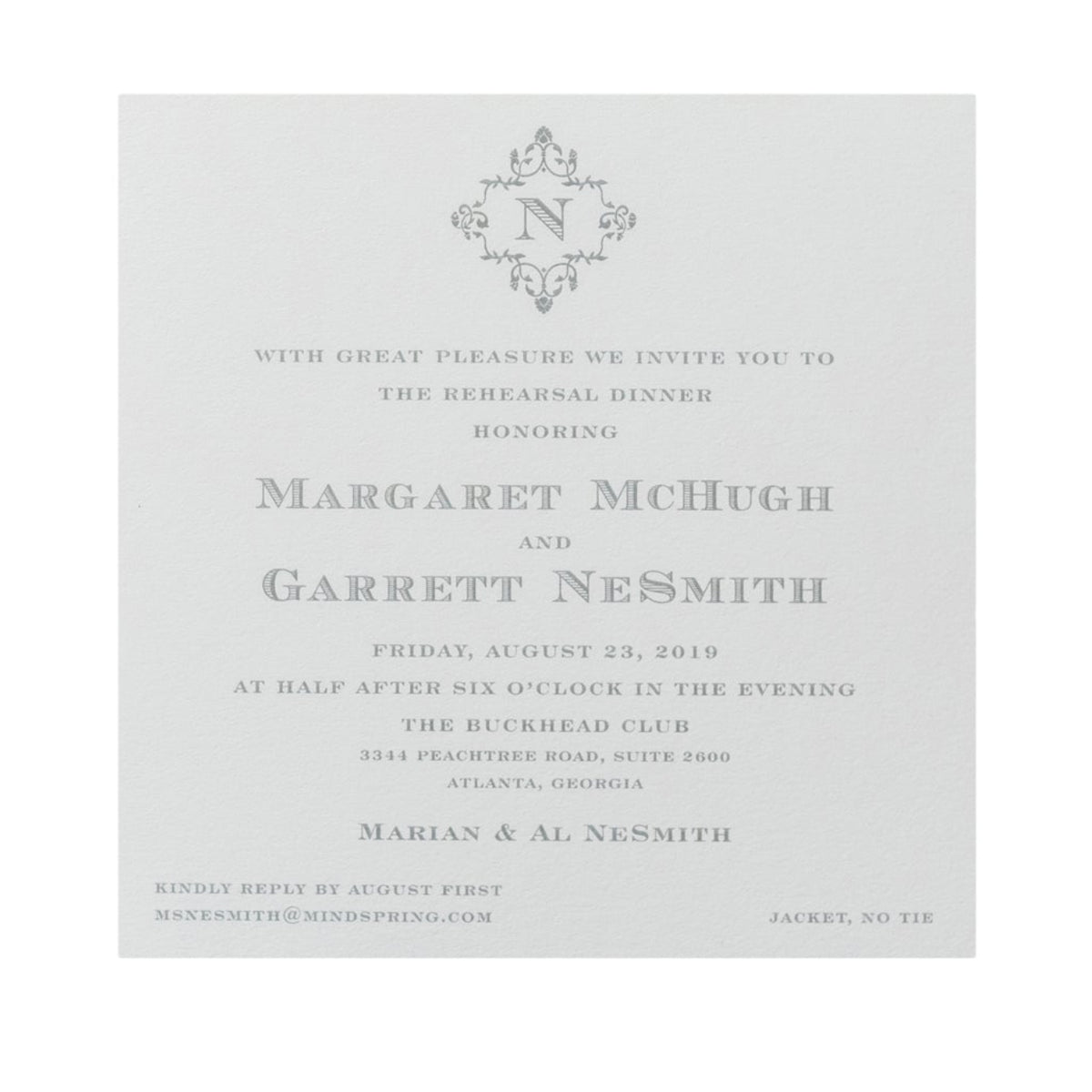 Garrett Dinner Invitation