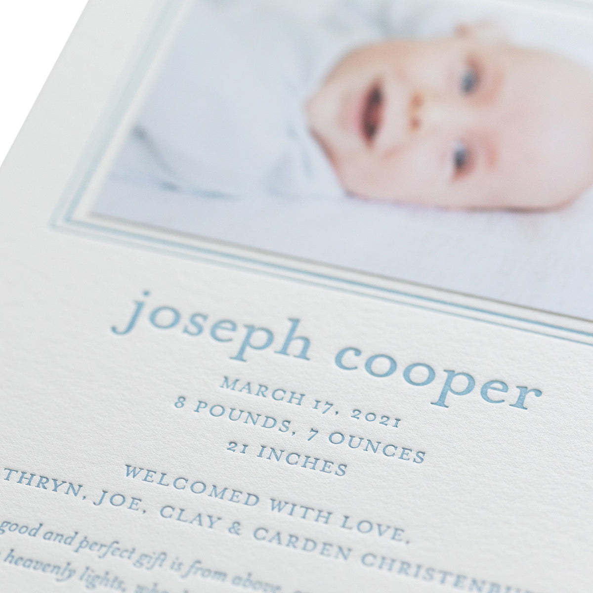 Icon Birth Announcement