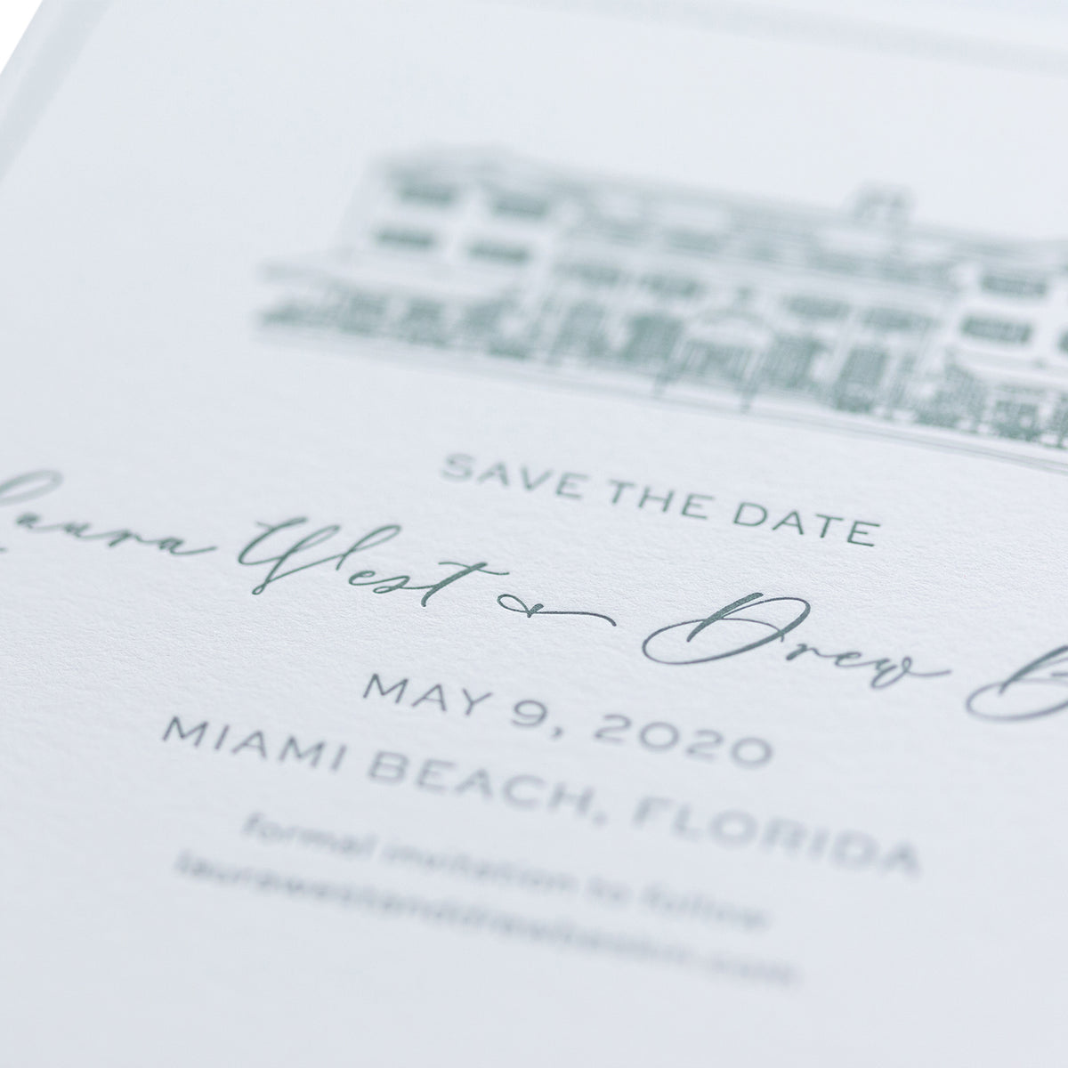 Sophia Custom Sketch Save the Date (Square)