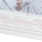 Mary Harris Birth Announcement (Custom Calligraphy)