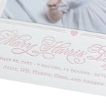 Mary Harris Birth Announcement (Custom Calligraphy)