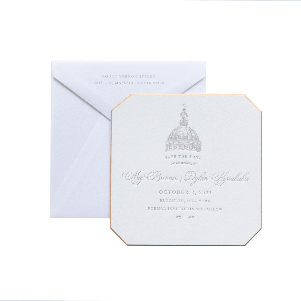 Sophia Custom Sketch Save the Date (Square)