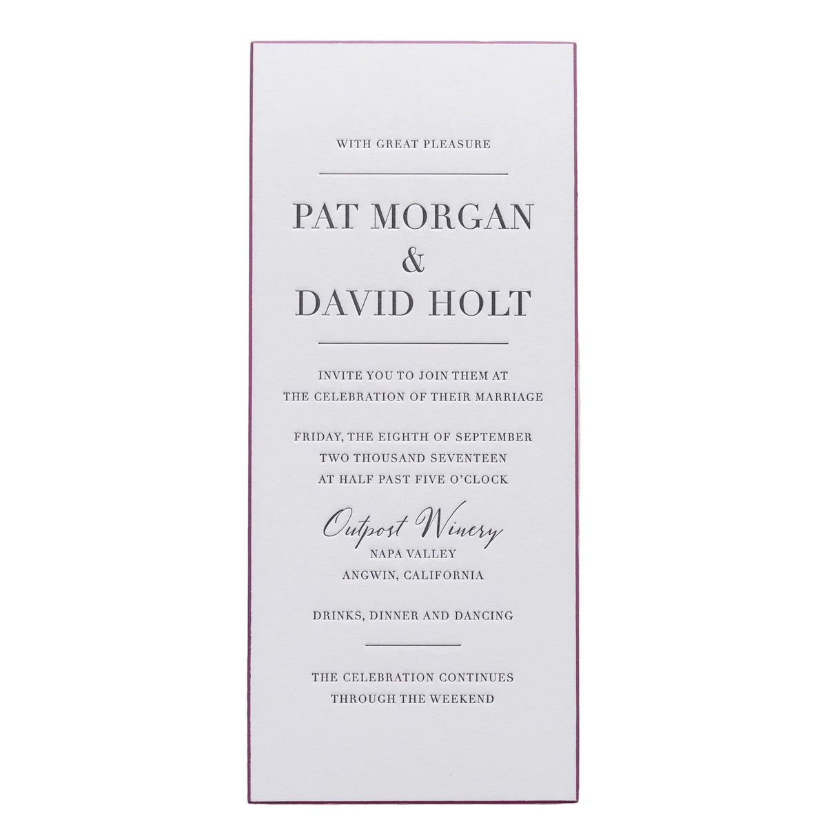 Morgan Party Invitation