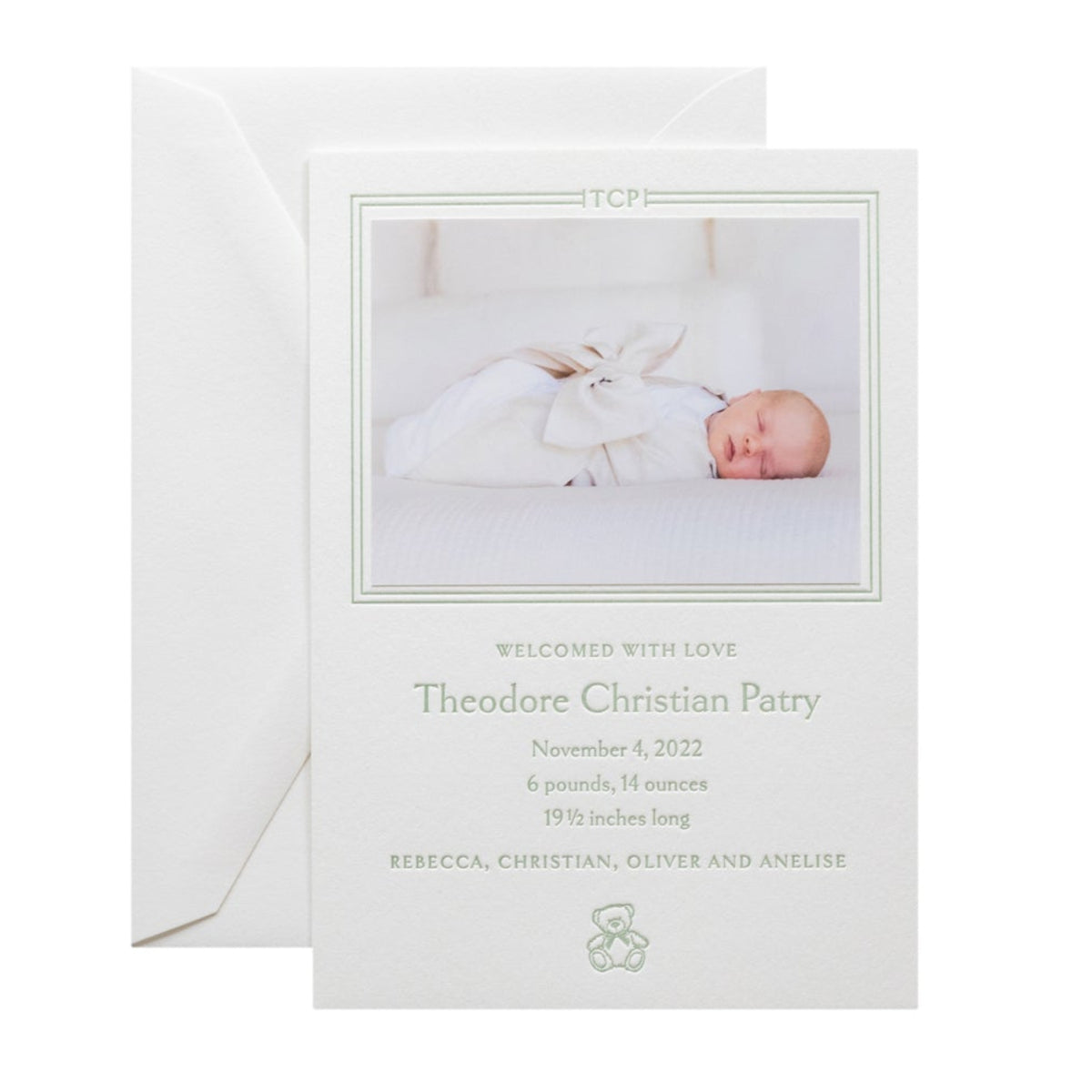 Teddy Bear Birth Announcement