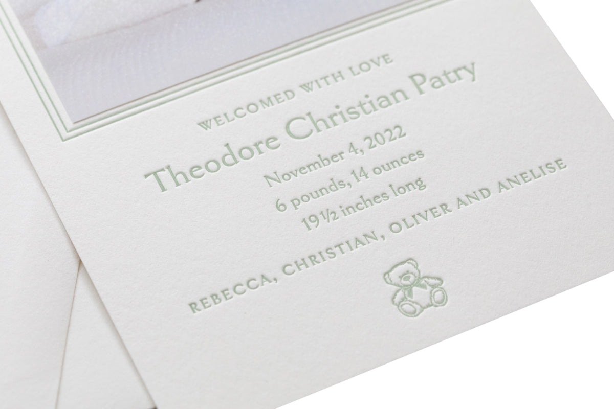 Teddy Bear Birth Announcement