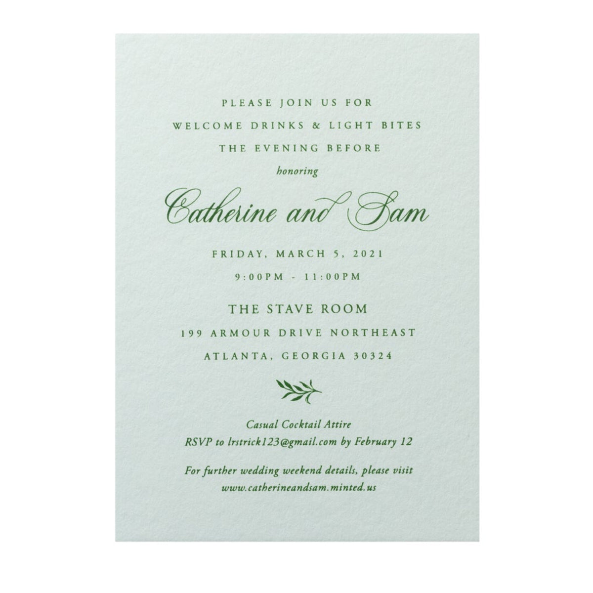Sam Dinner Invitation